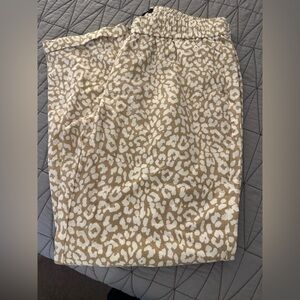 J. Crew Beige and Cream Animal Print Pants